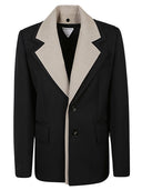 Bottega Veneta Contrasting Collar Wool Jacket