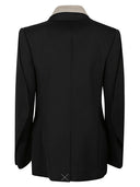 Bottega Veneta Contrasting Collar Wool Jacket