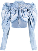 Masha Popova drapierte Jeansjacke