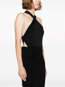Saint Laurent Viscose Halter Neck Bodysuit