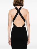 Saint Laurent Viscose Halter Neck Bodysuit