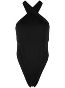 Saint Laurent Viscose Halter Neck Bodysuit