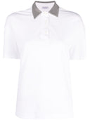 Brunello Cucinelli Cotton Polo With Precious Neck