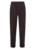 Via Masini 80 Elastic Waist Suede Trousers