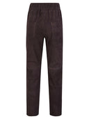 Via Masini 80 Elastic Waist Suede Trousers