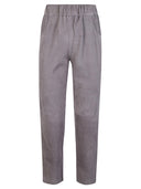 Via Masini 80 Elastic Waist Suede Trousers