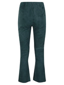 Via Masini 80 Cropped Flared Suede Trousers