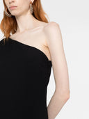 Taller Marmo Pre Piccolo Ubud One Shoulder Feather Trimmed Crepe Mini Dress