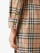 Burberry Check Motif Cotton Shirt Dress