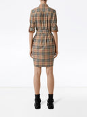 Burberry Check Motif Cotton Shirt Dress