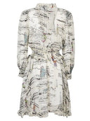 5progress Printed Silk Blend Shirt Dress
