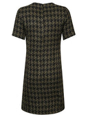 5 -progress Houndstooth Wollmischung kurzes Kleid