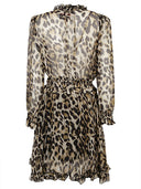 5progress Printed Silk Blend Shirt Dress