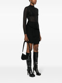 Mugler Spiral Curve 01 Denim Shoulder Bag