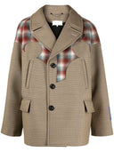 Maison Margiela Pendleton Detalj Wool Blend Caban Coat