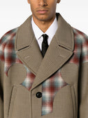 Maison Margiela Pendleton Detalj Wool Blend Caban Coat