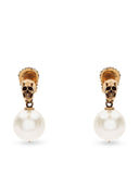 Alexander Mc Queen Skull Pearl Earrings