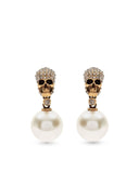 Alexander Mc Queen Skull Pearl Earrings