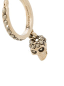 Alexander Mc Queen Skull Swarovski Crystal Embellished Hoop Earrings