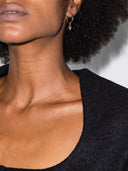 Alexander Mc Queen Skull Swarovski Crystal Embellished Hoop Earrings