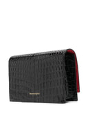Alexander MC Queen Skull Kleine geprägte Croc Leder Crossbody Bag Tasche