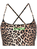 Top stampato Ganni Leopard