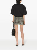 The Attico Fay Camouflage Denim Mini Skirt