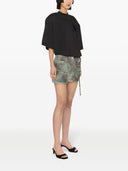 The Attico Fay Camouflage Denim Mini Skirt