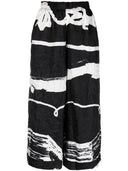 Daniela Gregis Wide Leg Printed Silk Trousers