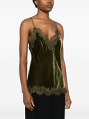 Gold Hawk Lace Trim Sleeveless Top