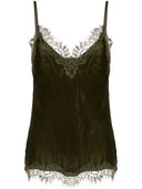 Gold Hawk Lace Trim Sleeveless Top