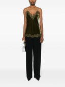 Gold Hawk Lace Trim Sleeveless Top