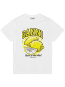 Ganni Printed Cotton T Shirt