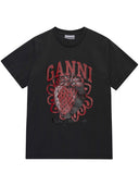 Ganni Printed Cotton T Shirt