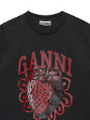Ganni Printed Cotton T Shirt