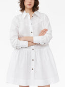 Ganni Organic Cotton Mini Shirt Dress