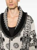 Alanui Wool Block Ibrid Jacquard Cardigan