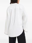 Brunello Cucinelli Shiny Cuff Detail Cotton Shirt