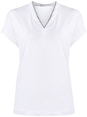Brunello Cucinelli gegen Nack -Baumwoll -T -Shirt