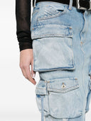 Der Attico Denim Cargo Midi Rock