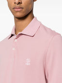Brunello Cucinelli Logo Baumwoll -Polo -Hemd
