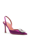 Amina Muaddi Camelia Sling Satin Pumps