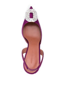 Amina Muaddi Camelia Sling Satin Pumps
