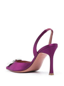 Amina Muaddi Camelia Sling Satin Pumps
