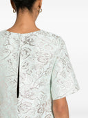 Parosh Lurex Jacquard Short Dress