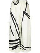 Daniela Gregis Wide Leg Printed Silk Trousers