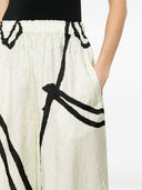 Daniela Gregis Wide Leg Printed Silk Trousers