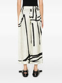 Daniela Gregis Wide Leg Printed Silk Trousers