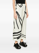 Daniela Gregis Wide Leg Printed Silk Trousers
