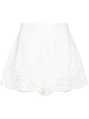 Zimmermann Lace Trimmed Linen Shorts
